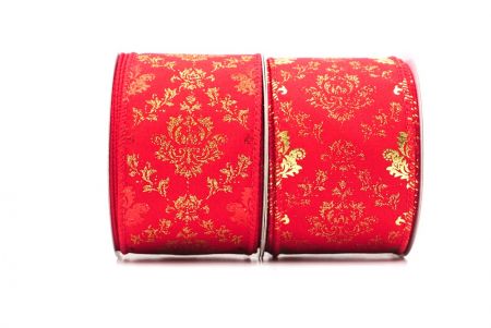 Scroll Filigree Christmas Wired Ribbon